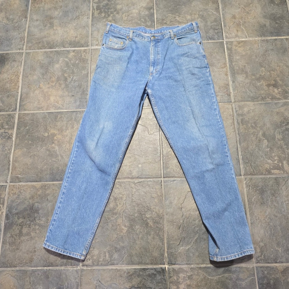 Bill Blass Jeans Mens 38x34 Blue Denim Straight Leg 100% Cotton Vintage B19A